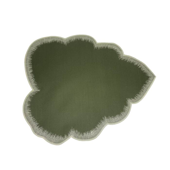 Kit 4 Mesa Posta Verde Musgo e Off