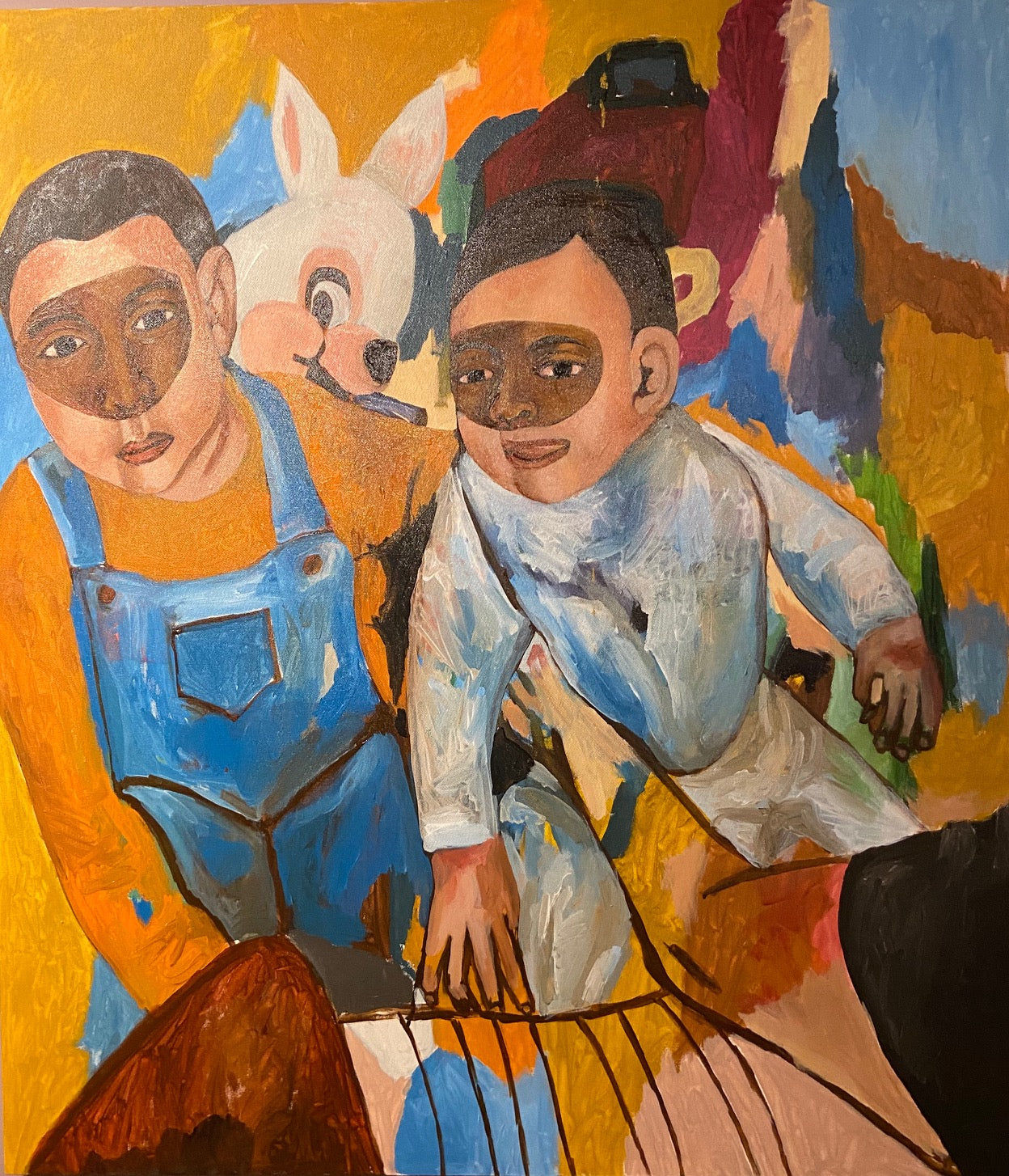 Pintura em Tela Bebê a Bordo