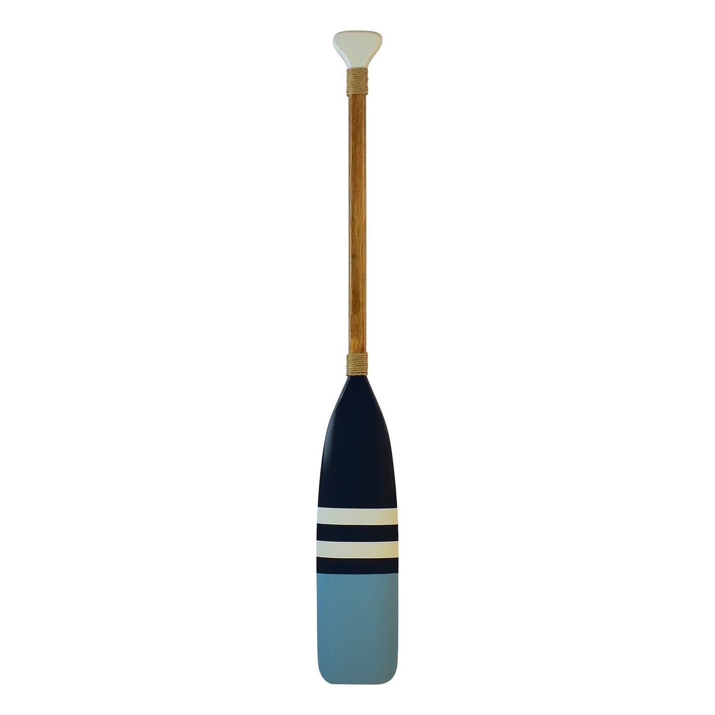 Remo Decorativo Canadense Azul e Branco Listrado