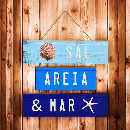 Placa Sal Areia e Mar