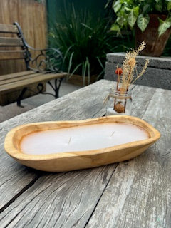 Bowl Teca com Vela Longo