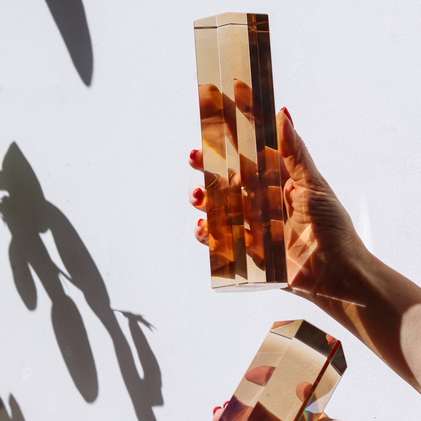 Peça Decorativa em Cristal Âmbar 20cm