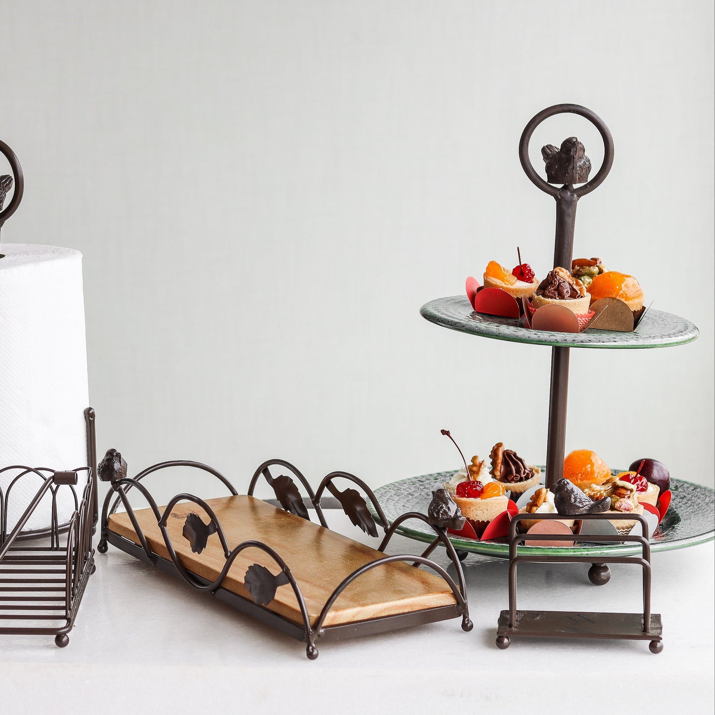 Mini Porta Guardanapo de Ferro C/ Passarinho