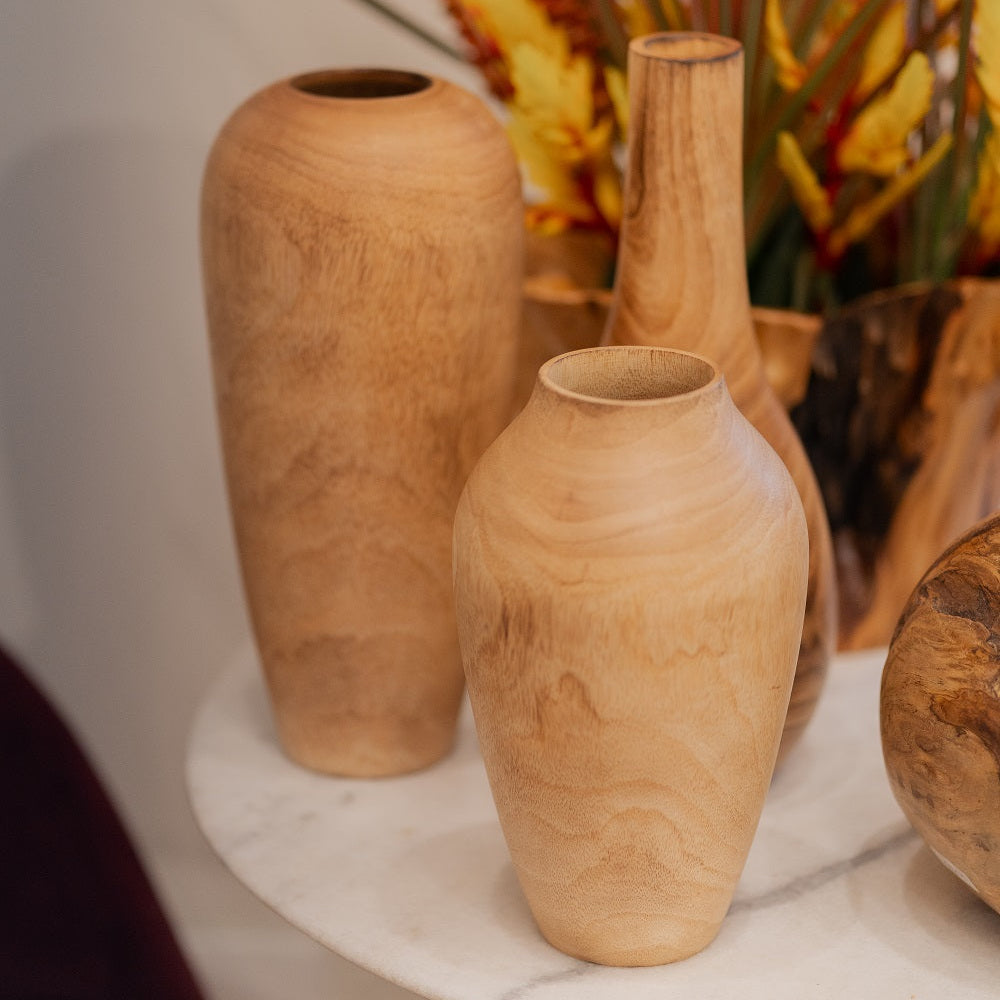 Vaso Decorativo em Madeira GG