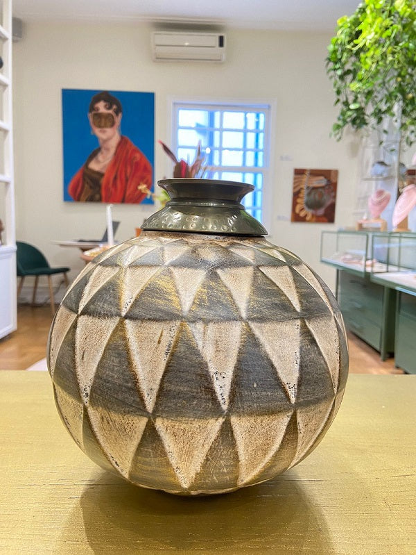 Vaso Atenas em Cerâmica M