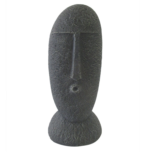 Escultura Decorativa em Cimento Cinza Escuro Ilha de Páscoa