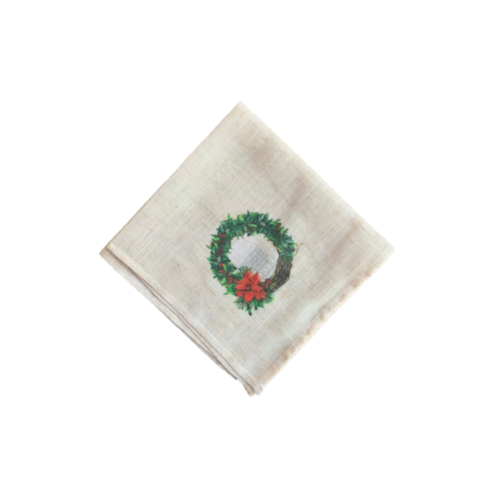 Jogo de Guardanapos de Mesa Linho Off Guirlanda - 4un