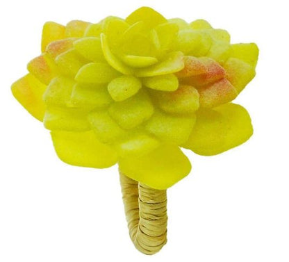 Jogo 4 Porta Guardanapos Flor Amarela