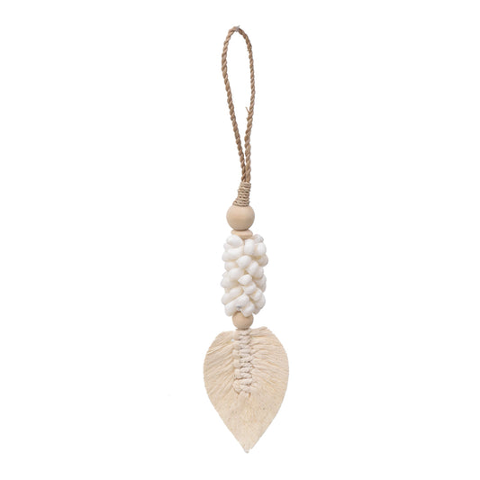 Pingente Concha Folha P Branco C/ Conchas