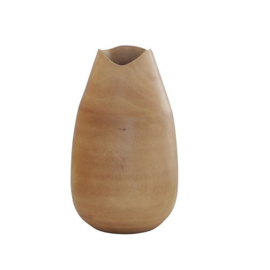 Vaso Decorativo em Madeira Ondulado GG