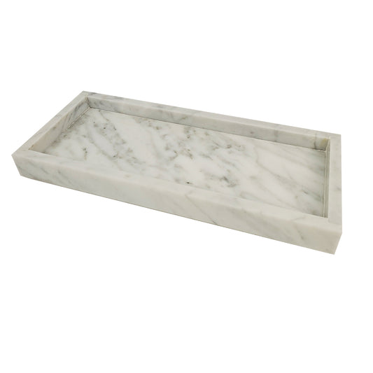 Bandeja de Lavabo de Mármore Branco M