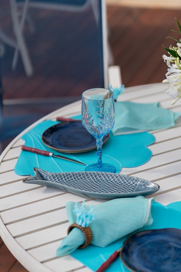 Conjunto 4 Porta Guardanapos Coral Azul