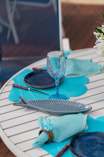 Conjunto 4 Porta Guardanapos Coral Azul