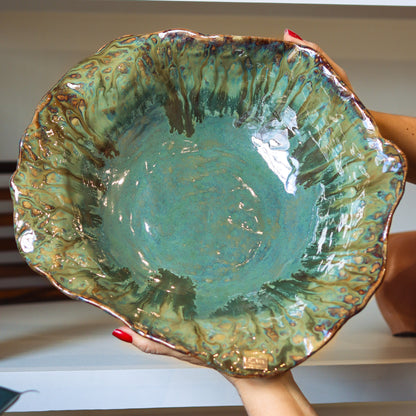 Centro de Mesa em Cerâmica Coleção Aloha 34x31cm