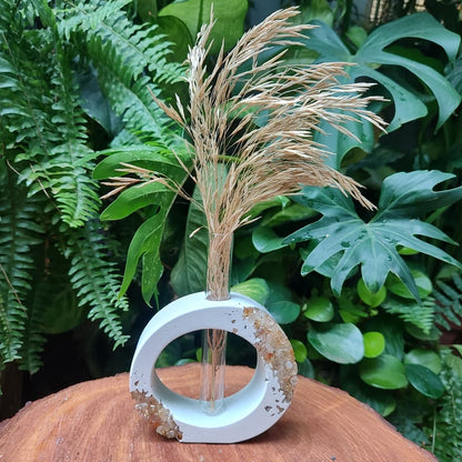 Vaso Solitário Oval em Citrino