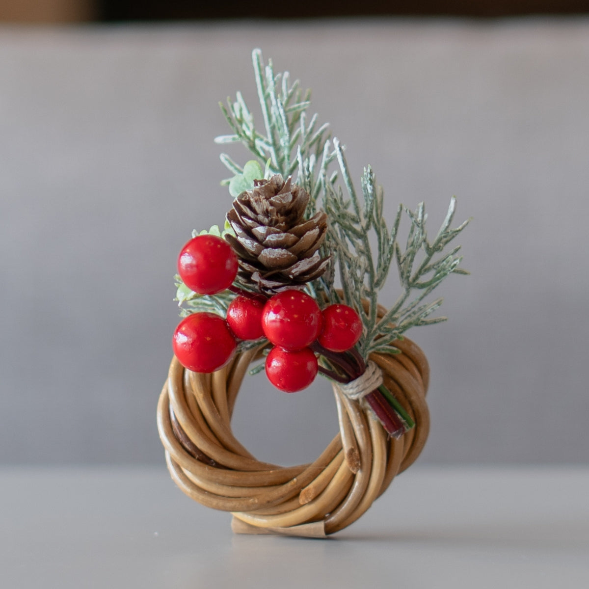 Porta Guardanapo Luz de Natal em Junco