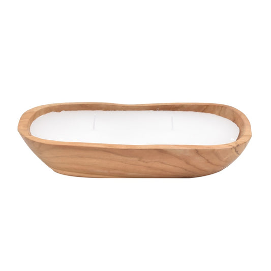 Bowl Teca com Vela Longo