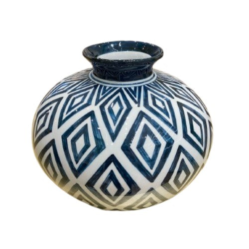 Vaso Geométrico em Cerâmica