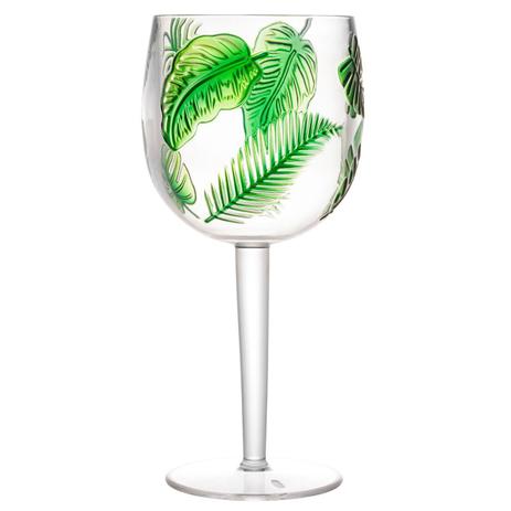 Jogo Taças Acrílico 6 Peças Leaf Verde 495ml
