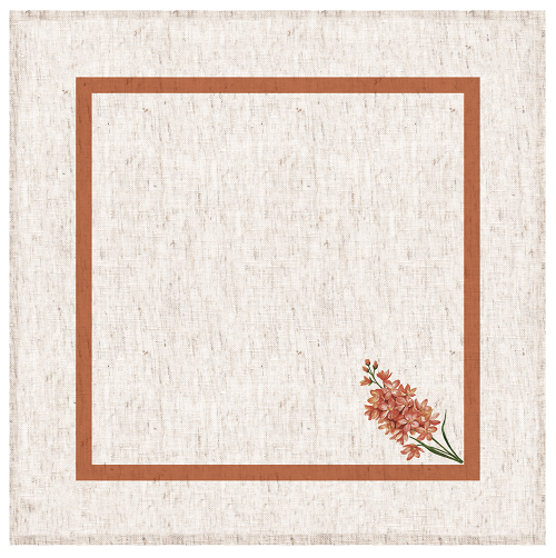 Jogo de Guardanapos de Mesa Linho Flor Ocre