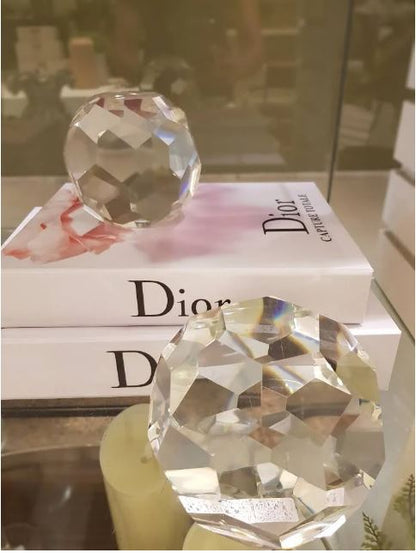 Peso Papel Esfera Decorativa de Cristal M