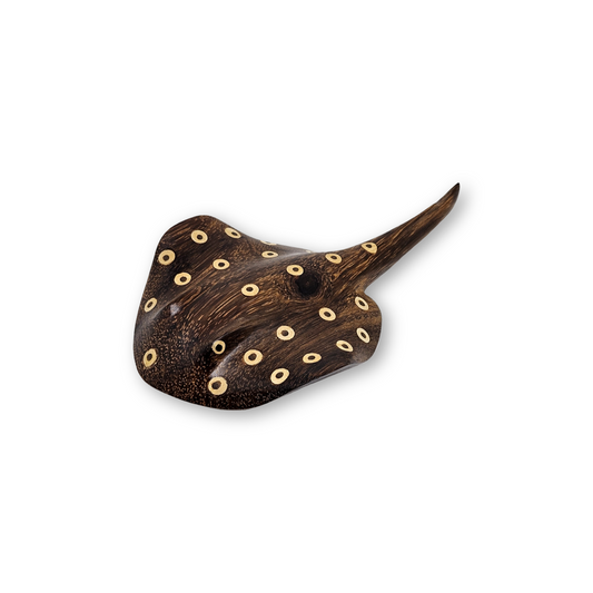 Escultura Indígena de Madeira Arraia Marrom P