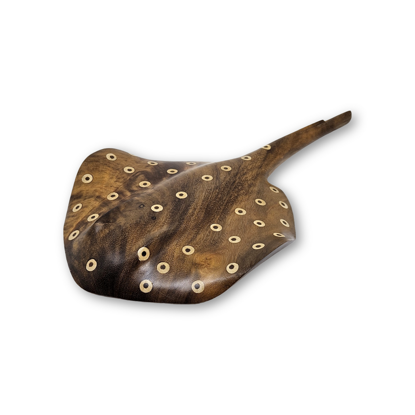 Escultura Indígena de Madeira Arraia Marrom M