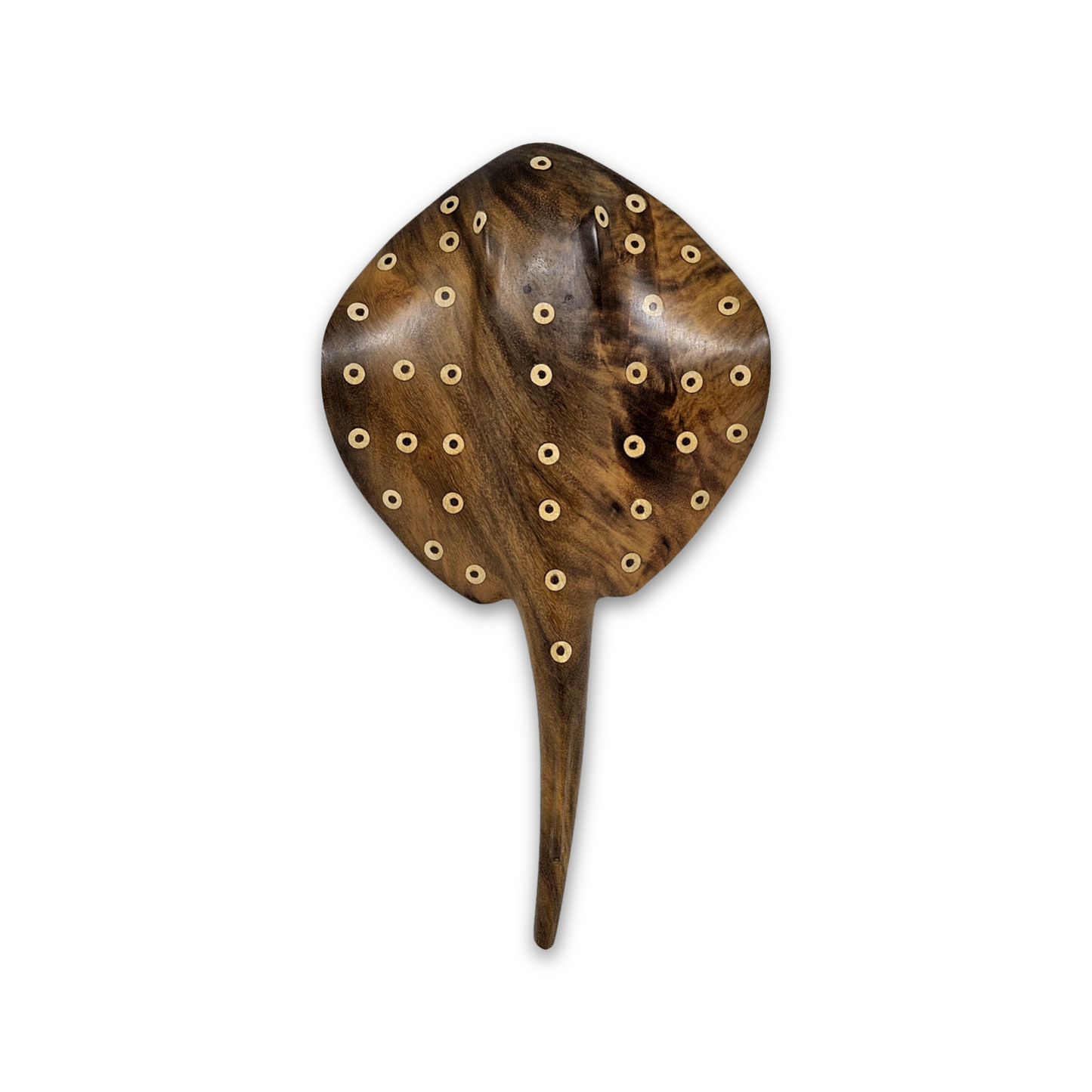 Escultura Indígena de Madeira Arraia Marrom M