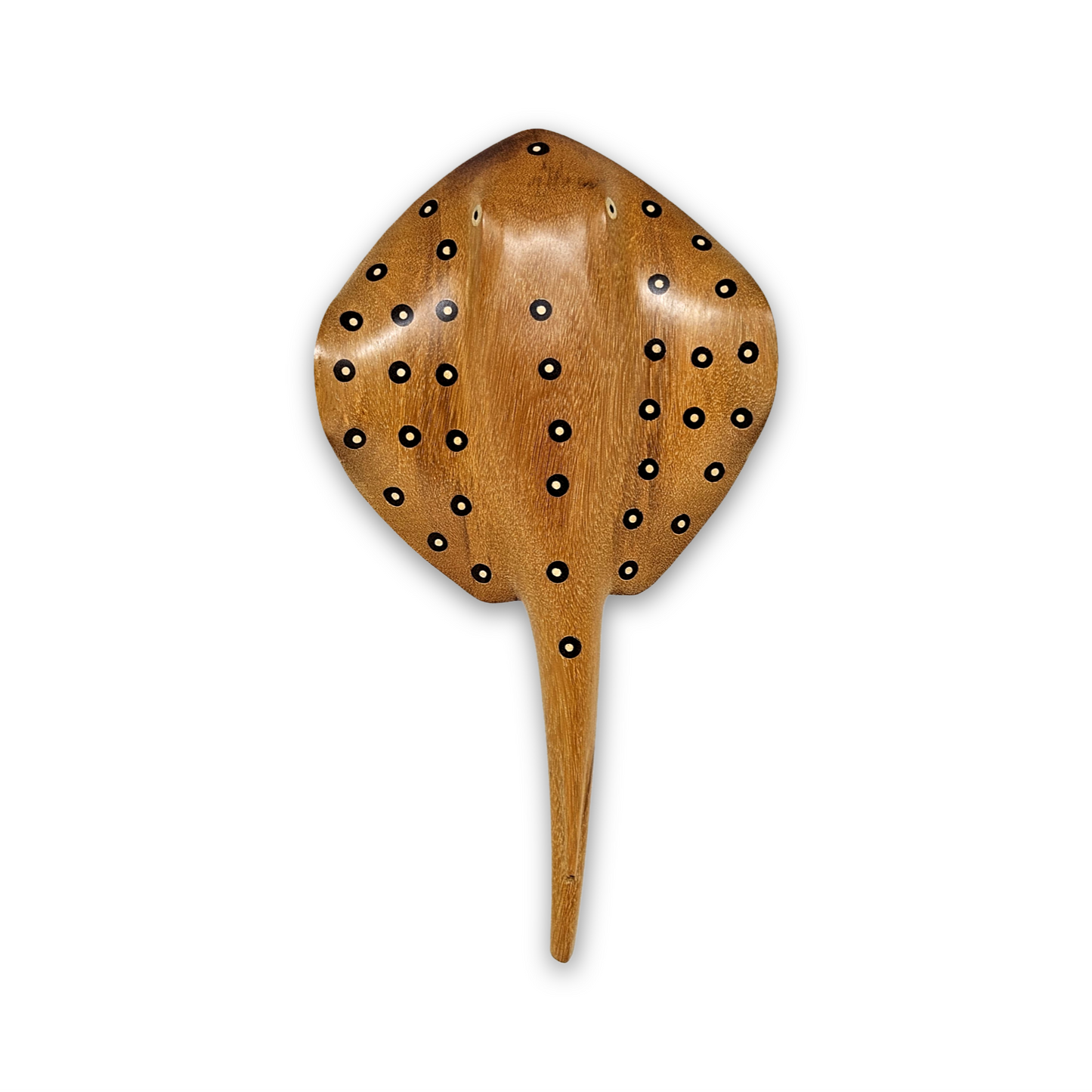 Escultura Indígena de Madeira Arraia Amarela M