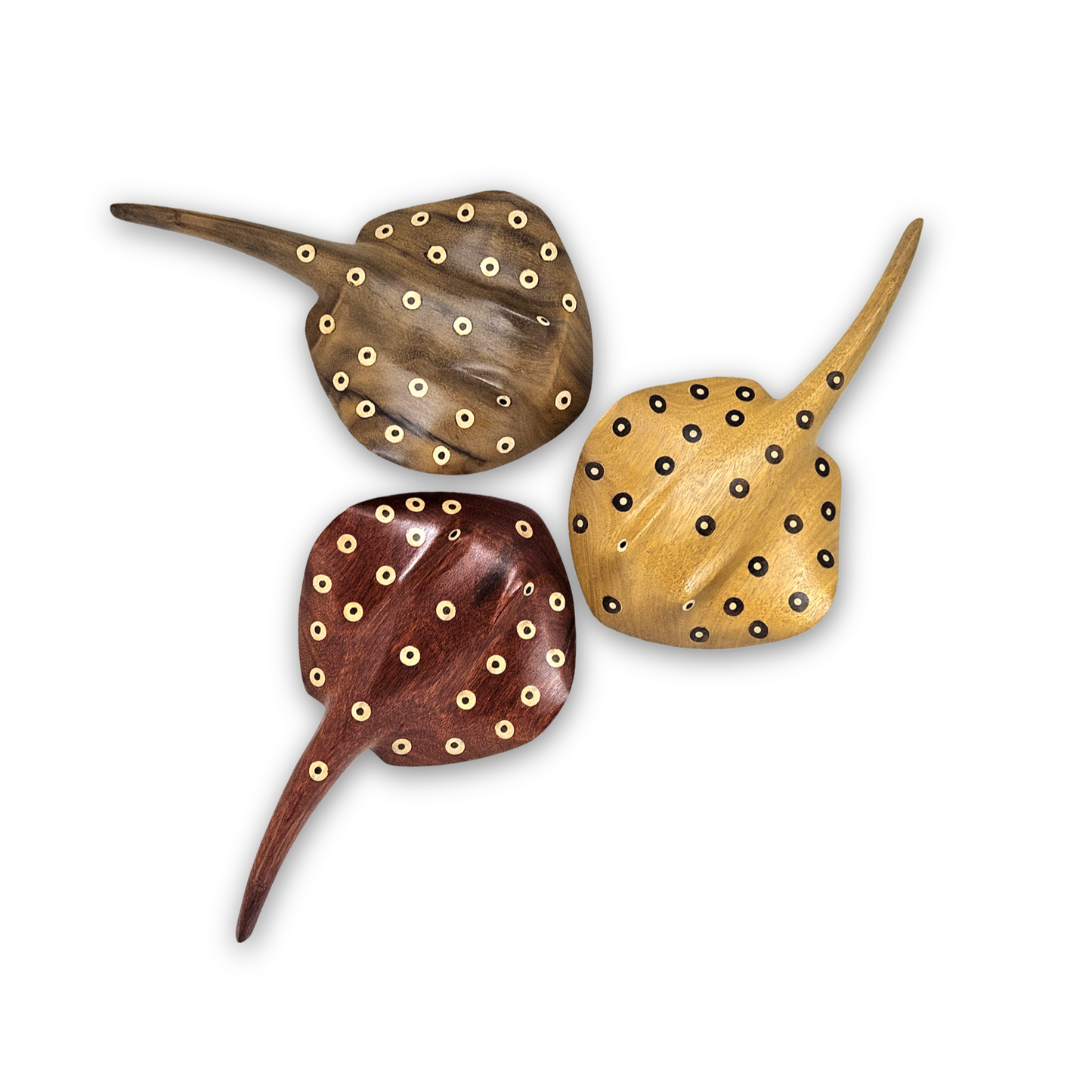 Escultura Indígena de Madeira Arraia Vermelha P