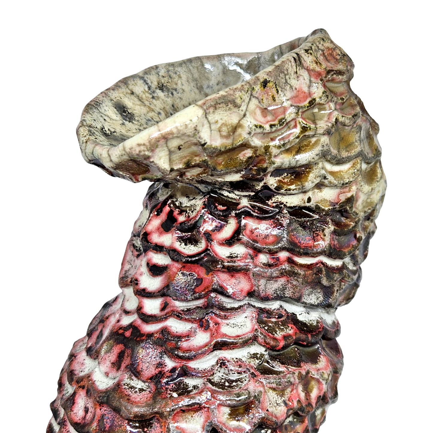 Escultura em Cerâmica Serpentina em Movimento